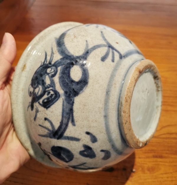 古玩陶瓷清中早期青花趕珠龍紋香爐拍賣,當前價格1000元