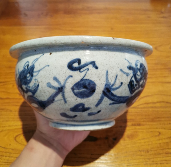 古玩陶瓷清中早期青花趕珠龍紋香爐拍賣,當前價格1000元