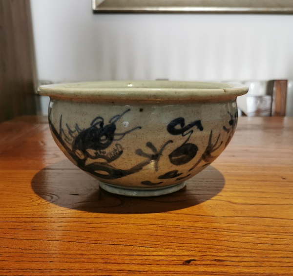 古玩陶瓷清中早期青花趕珠龍紋香爐拍賣,當前價格1000元