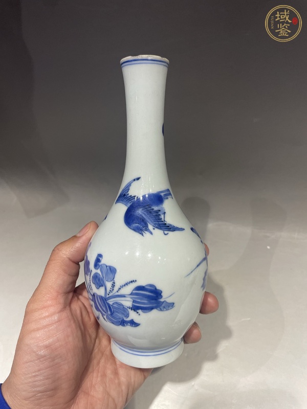 古玩陶瓷青花花鳥紋膽瓶真品鑒賞圖