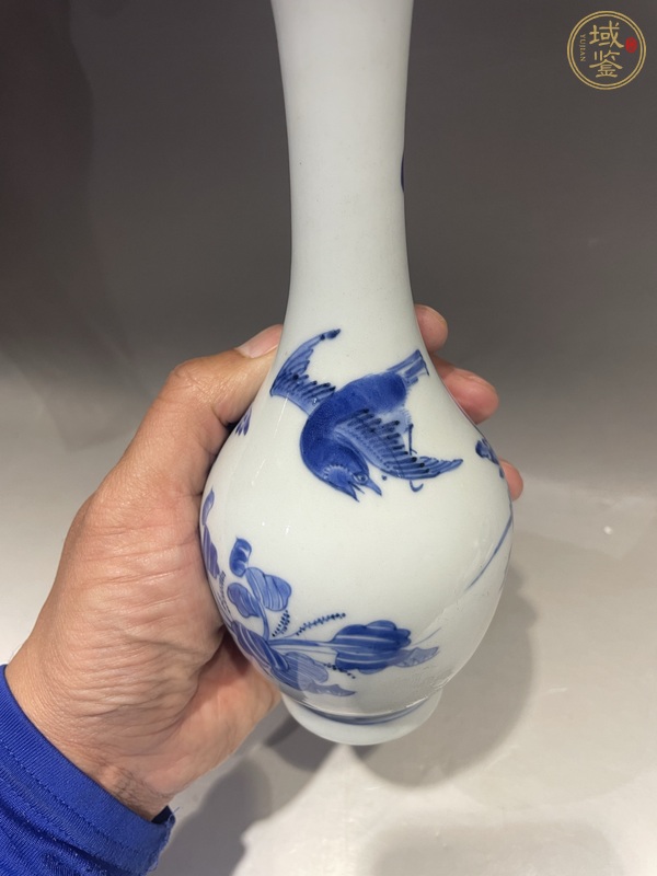 古玩陶瓷青花花鳥紋膽瓶真品鑒賞圖