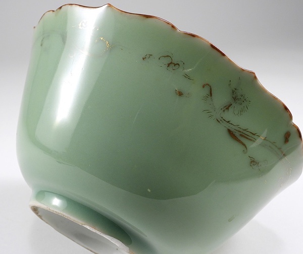 古玩陶瓷外青釉內青花龍紋碗拍賣,當前價格6500元
