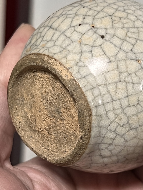 古玩陶瓷清中期哥釉文房小罐拍賣,當前價格3600元