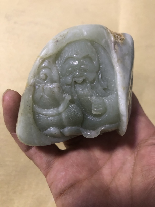 古玩玉器和田玉雕“漁翁得利”擺件拍賣,當(dāng)前價格500元