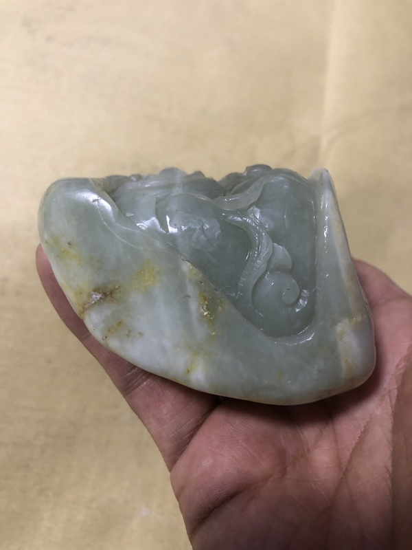 古玩玉器和田玉雕“漁翁得利”擺件拍賣,當(dāng)前價格500元