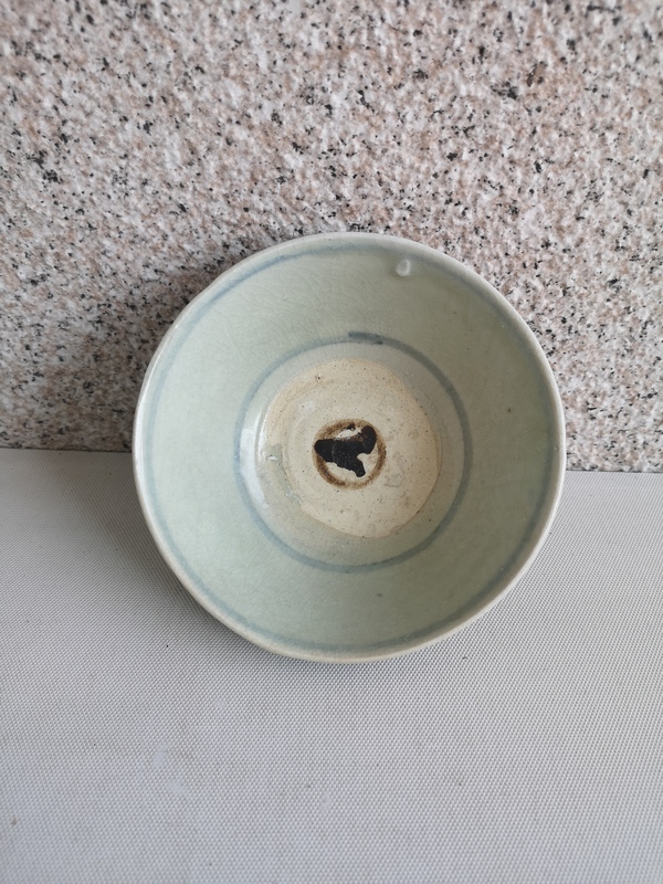 古玩陶瓷青花螺旋紋茶碗拍賣(mài)，當(dāng)前價(jià)格750元