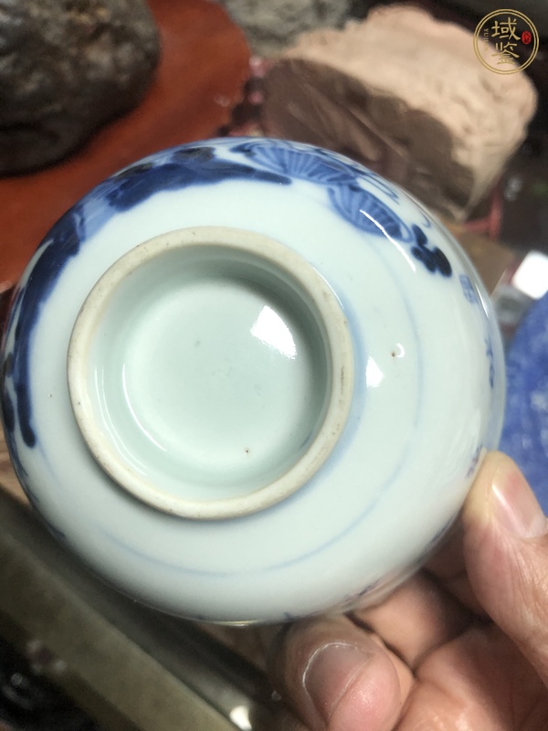 古玩陶瓷青花蓋碗真品鑒賞圖