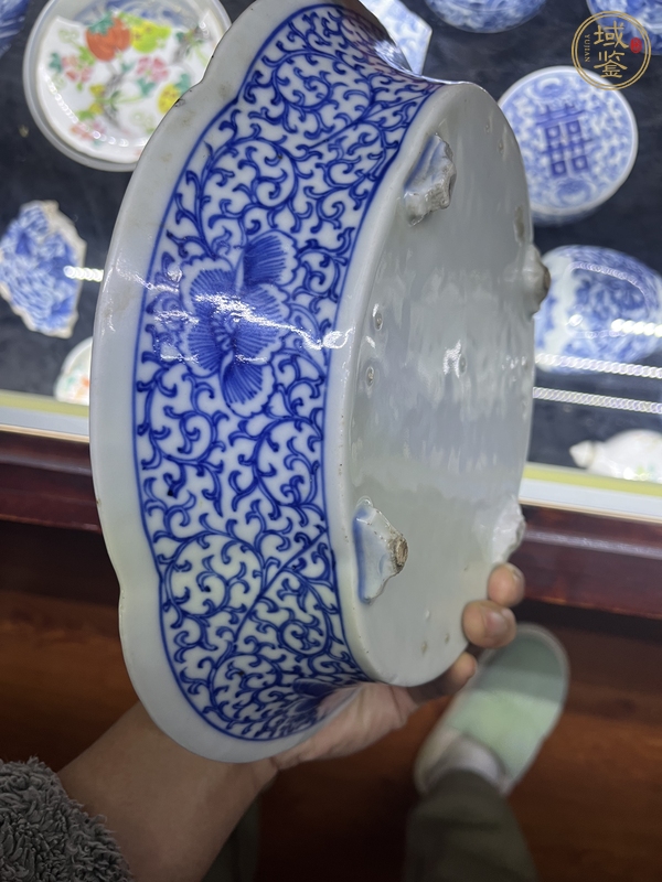 古玩陶瓷青花水仙盆真品鑒賞圖