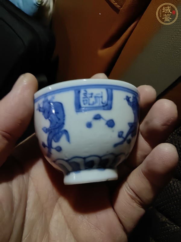 古玩陶瓷青花魁星點(diǎn)斗紋杯 真品鑒賞圖