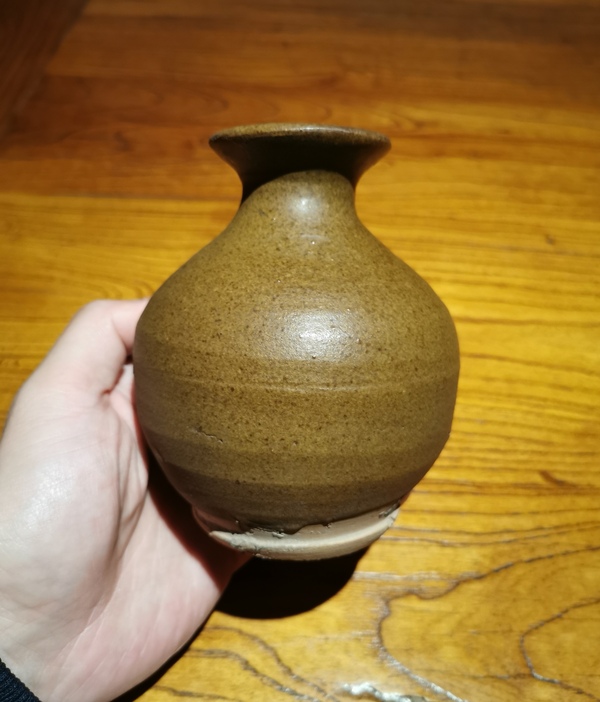 古玩陶瓷元明茶葉末釉小撇口瓶拍賣,當前價格700元