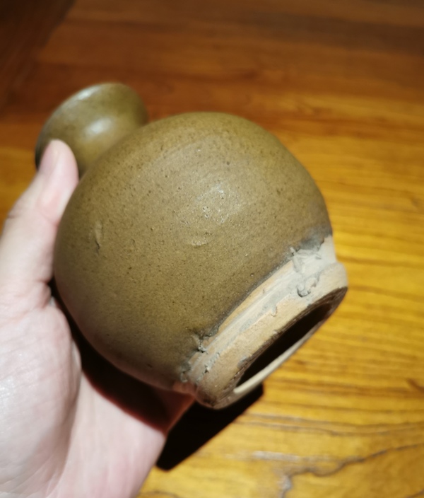 古玩陶瓷元明茶葉末釉小撇口瓶拍賣,當前價格700元