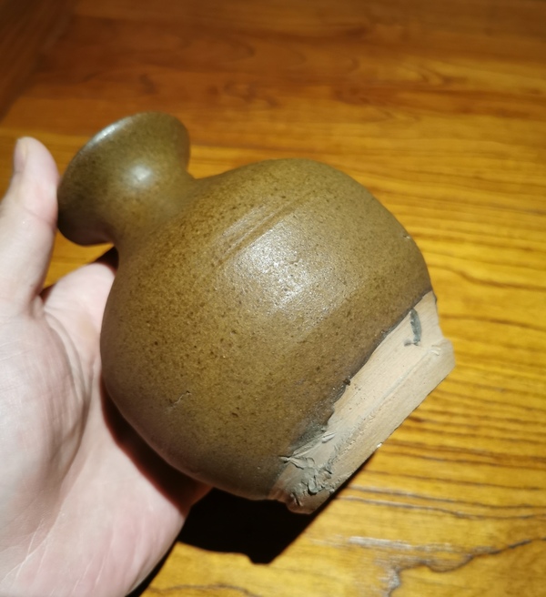 古玩陶瓷元明茶葉末釉小撇口瓶拍賣,當前價格700元