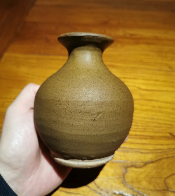 古玩陶瓷元明茶葉末釉小撇口瓶拍賣,當前價格700元