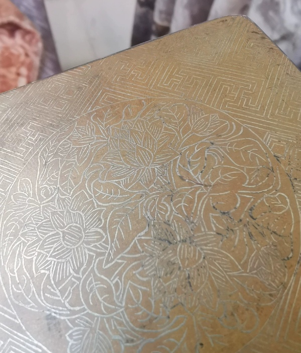 古玩銅器民國銅墨盒拍賣,當前價格4600元