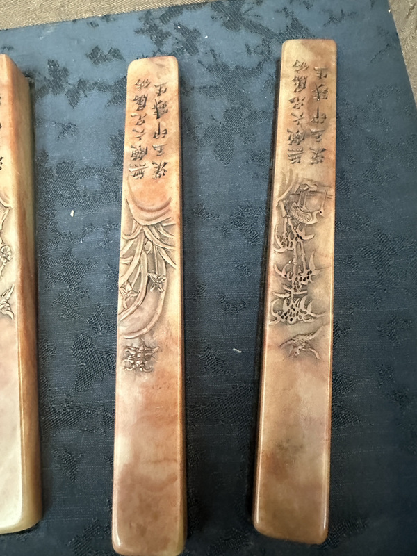 古玩雜項(xiàng)民國(guó)時(shí)期的芙蓉石印章四件套拍賣，當(dāng)前價(jià)格9800元