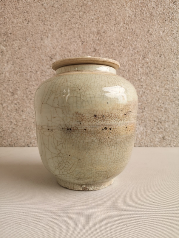 古玩陶瓷哥釉蓋罐拍賣,當(dāng)前價(jià)格858元