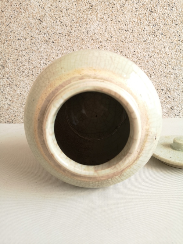 古玩陶瓷哥釉蓋罐拍賣,當(dāng)前價(jià)格858元