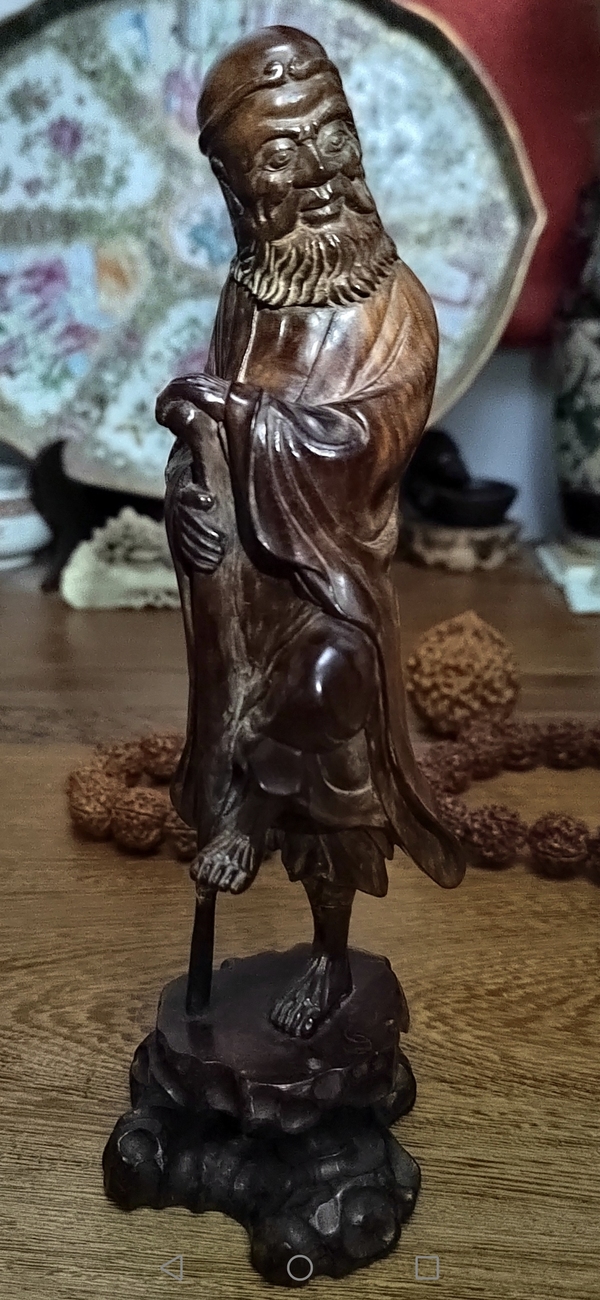 古玩轉賣木雕人物擺件拍賣，當前價格850元