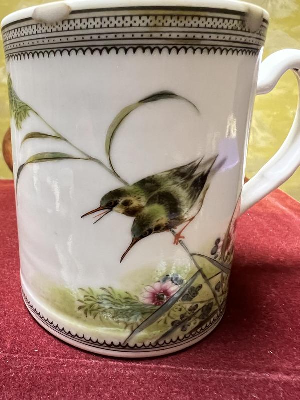 古玩陶瓷鄧肖禹粉彩花鳥紋馬克杯拍賣,當前價格6800元