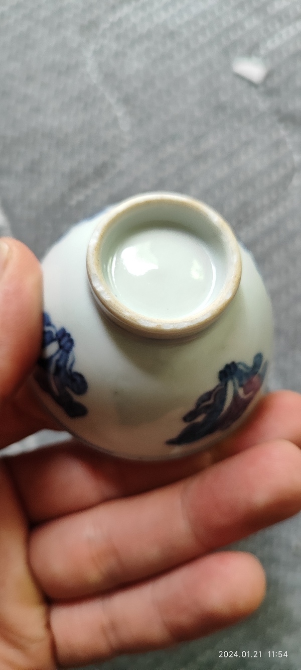 古玩陶瓷清中期青花百財圖小杯拍賣，當(dāng)前價格3800元