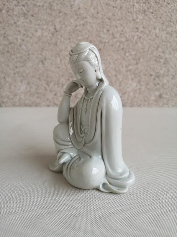古玩陶瓷德化白瓷觀音菩薩造像拍賣,當(dāng)前價(jià)格456元