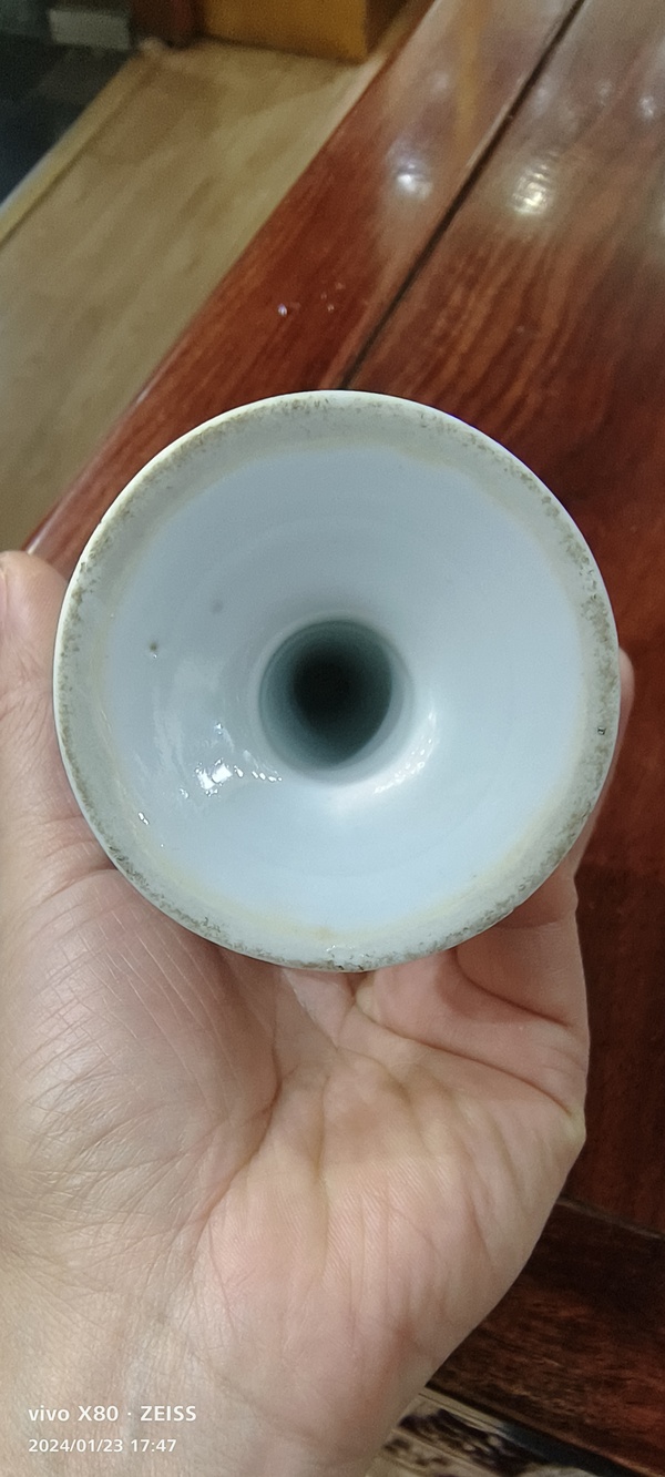 古玩陶瓷青花留白雙龍戲珠紋高足杯拍賣,當前價格8888元
