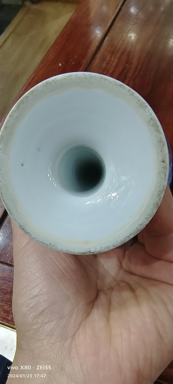古玩陶瓷青花留白雙龍戲珠紋高足杯拍賣,當前價格8888元