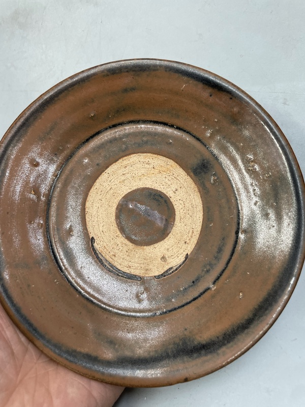 古玩陶瓷紅耀州窯盤拍賣,當前價格4600元