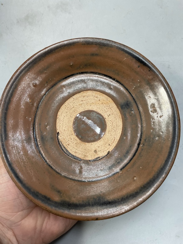 古玩陶瓷紅耀州窯盤拍賣,當前價格4600元
