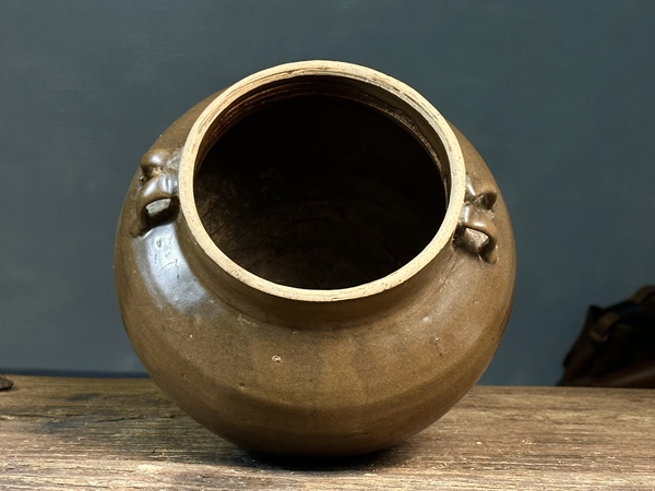 古玩陶瓷磁州窯茶葉末釉四系罐拍賣,當(dāng)前價格288元