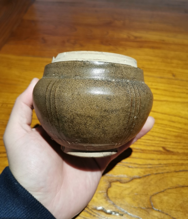 古玩陶瓷宋.燕川窯茶葉末釉線條罐拍賣，當(dāng)前價(jià)格1200元