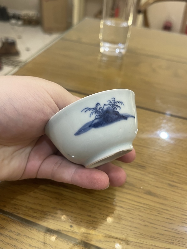 古玩陶瓷青花山水杯拍賣,當前價格12000元