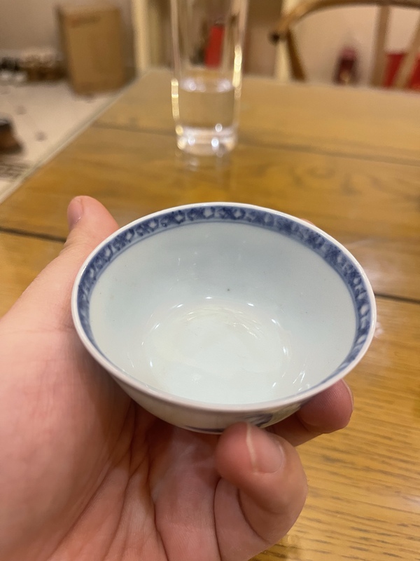 古玩陶瓷青花山水杯拍賣，當前價格9000元