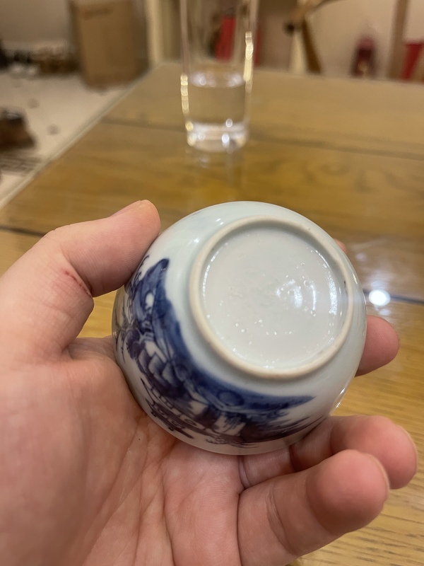 古玩陶瓷青花山水杯拍賣，當前價格9000元