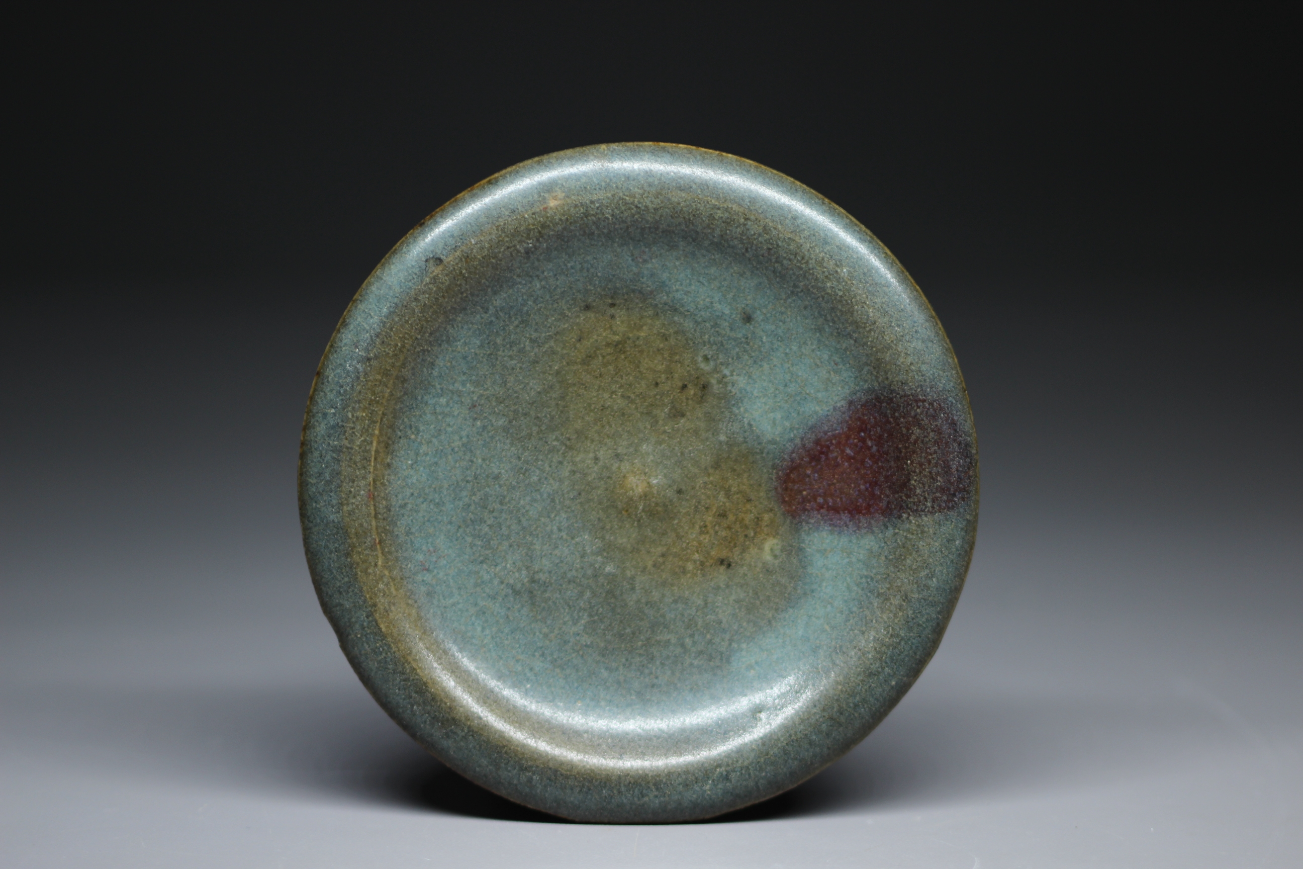 鈞窯天藍釉紫斑高足盃台 唐物 中国古玩 中国美術 A926