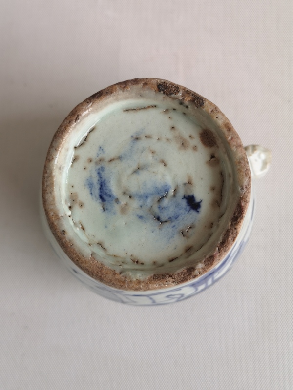 古玩陶瓷青花花卉紋四系壺拍賣,當前價格680元