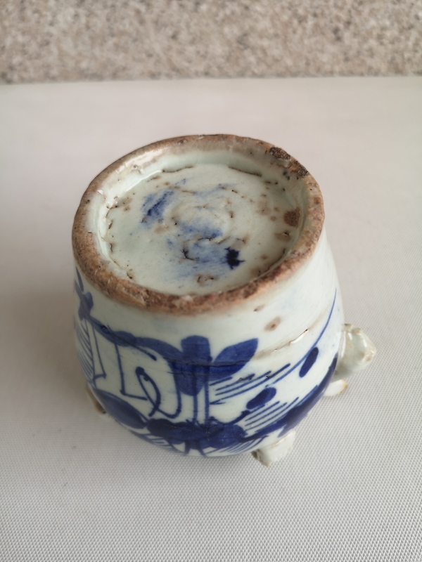 古玩陶瓷青花花卉紋四系壺拍賣,當前價格680元