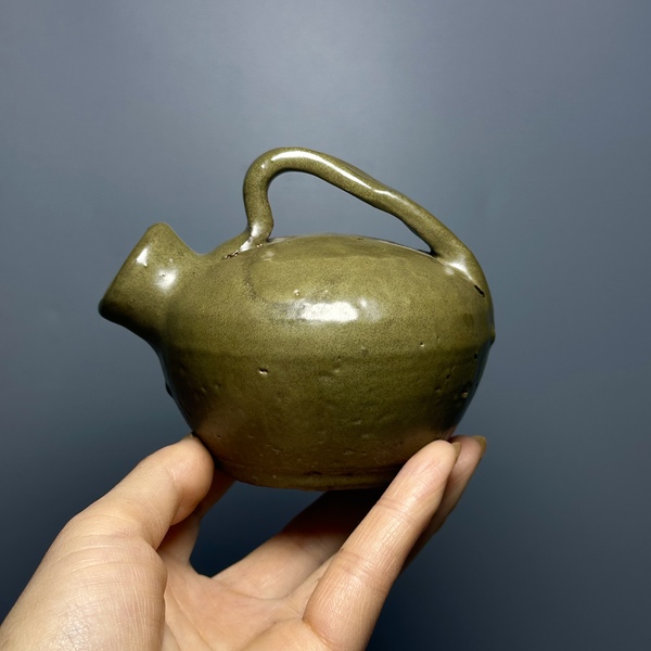 古玩陶瓷磁州窯茶葉末釉虎子拍賣，當(dāng)前價格286元