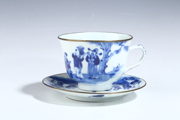 古玩陶瓷青花八仙人物紋杯碟拍賣,當前價格3188元