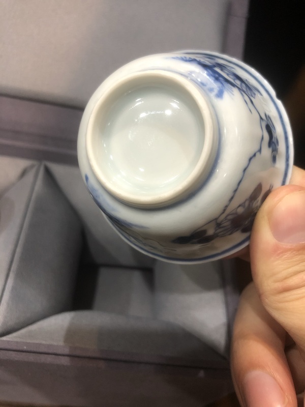 古玩陶瓷清-康熙-青花瓜棱花卉紋-品茗杯一對拍賣,當前價格1250元
