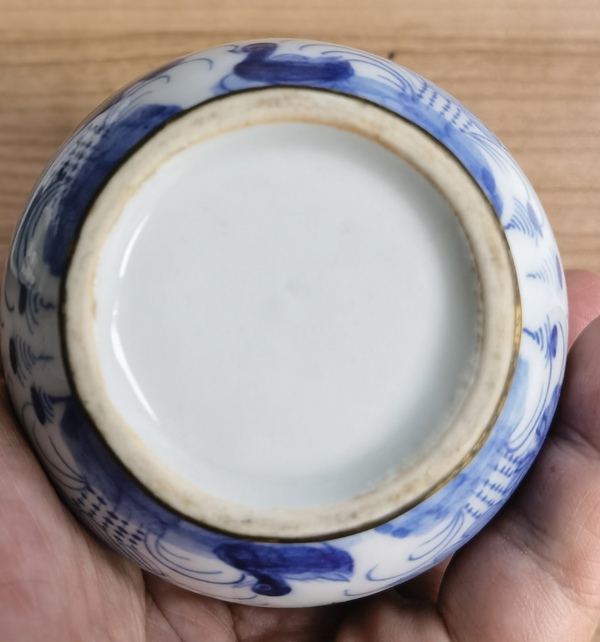 古玩陶瓷荷塘清趣圖青花蓋缸拍賣(mài),當(dāng)前價(jià)格980元