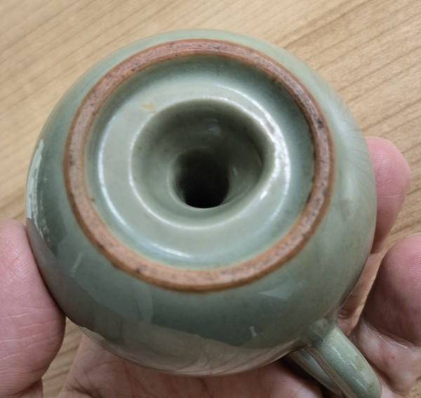 古玩陶瓷青釉倒流壺拍賣,當前價格198元