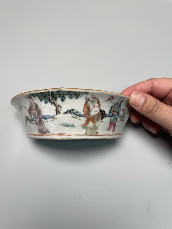 古玩陶瓷清·同治 本朝款細路粉彩八仙人物供盤拍賣,當前價格2280元