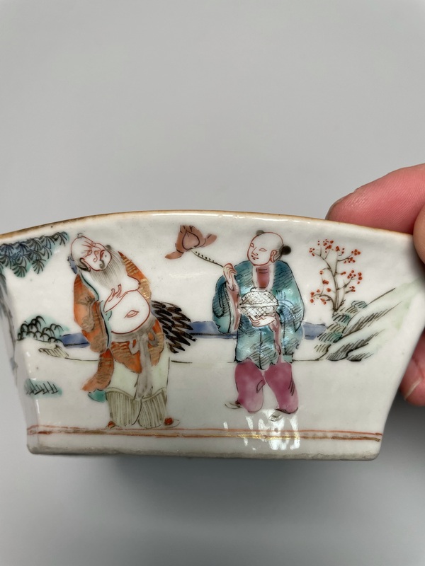 古玩陶瓷清·同治 本朝款細路粉彩八仙人物供盤拍賣,當前價格2280元