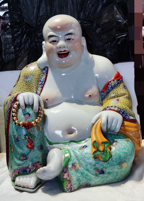 古玩陶瓷創(chuàng)匯時(shí)期福建會(huì)館粉彩彌勒佛坐像拍賣,當(dāng)前價(jià)格5678元