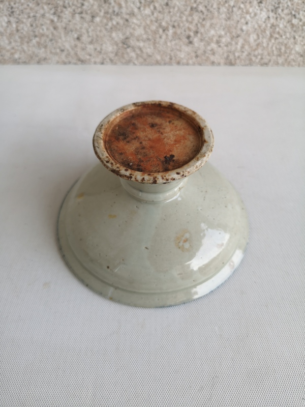古玩陶瓷青花彩繪花卉紋高足盤拍賣,當前價格345元