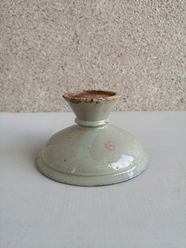 古玩陶瓷青花彩繪花卉紋高足盤拍賣,當前價格345元