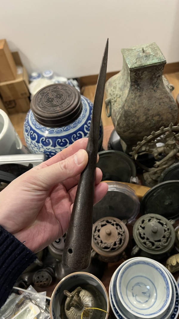 古玩雜項清代槍頭拍賣,當前價格299元