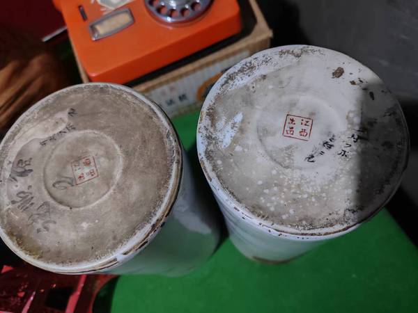 古玩陶瓷民國山水紋帽筒拍賣,當前價格1688元