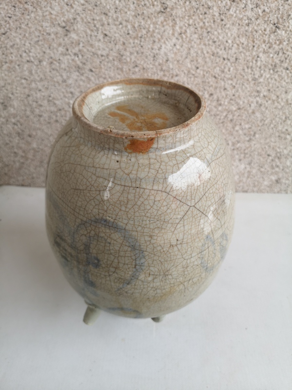 古玩陶瓷青花花卉紋四系罐拍賣,當(dāng)前價(jià)格580元